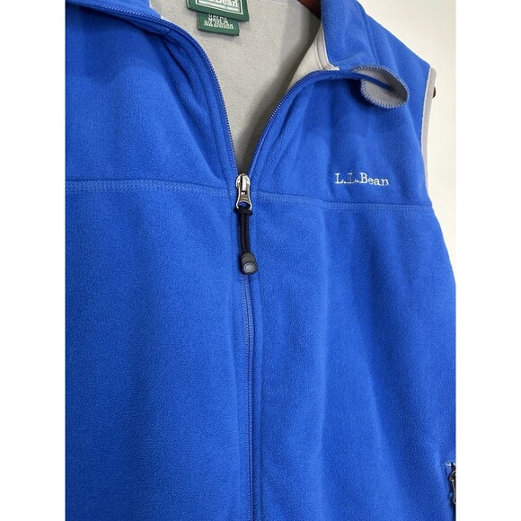 LL Bean Men's Medium Fleece Vest Full Zip Sleeveless Outdoor Layering Jacket - Picture 6 of 11